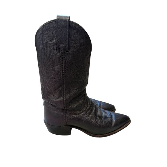 Dan Post Shoes - Dan Post Black Leather Western Cowboy Boots Size 6M Made In USA